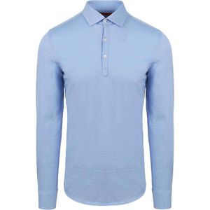 Suitable - Camicia Poloshirt Lichtblauw - Slim-fit - Heren Poloshirt Maat M