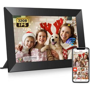 Digitale Fotolijst - Digitale Fotokader - Met Wifi - HD - Touchscreen - 32GB - 10.1 Inch - 1280x800 IPS - Zwart - Frameo App