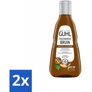 Guhl - Shampoo - Colorshine Bruin - 250 ml - Voordeelverpakking - 2 stuks