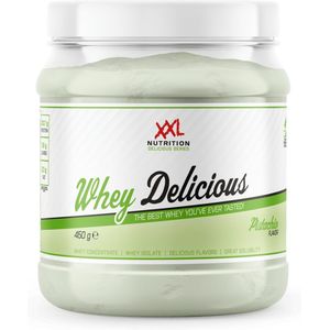 XXL Nutrition - Whey Delicious - Pistache - Wei Eiwitpoeder met BCAA & Glutamine, Proteïne poeder, Eiwit shake, Whey Protein - 450 gram