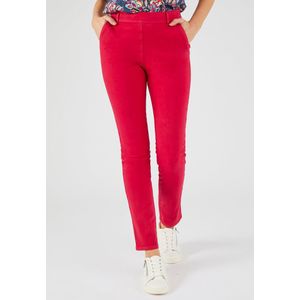 Damart - Broek met platte buik-effect in katoen met bi-stretch - Dames - Rood - 50