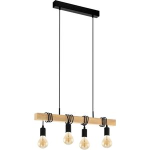 TooLight APP974-4CP Hanglamp - E27 - 4 Lichtpunten - Zwart