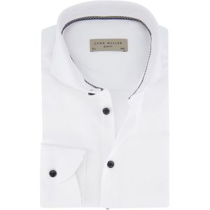 John Miller - Overhemd - Spierwit - Katoen - Slim Fit