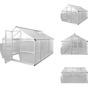 vidaXL Kas - Kassen - Broeikas - Broeikassen - Tuinkas met basisframe 7,55 m² versterkt aluminium