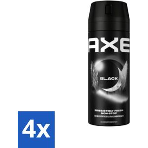 Axe Deodorant Bodyspray Black 150 ml - Voordeelverpakking - 4 stuks
