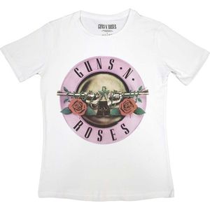 Guns N' Roses - Classic Logo Dames T-shirt - 2XL - Wit
