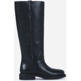 BRONX - Laarzen - Zwart - Glad Leer - Blokhak - Ritssluiting