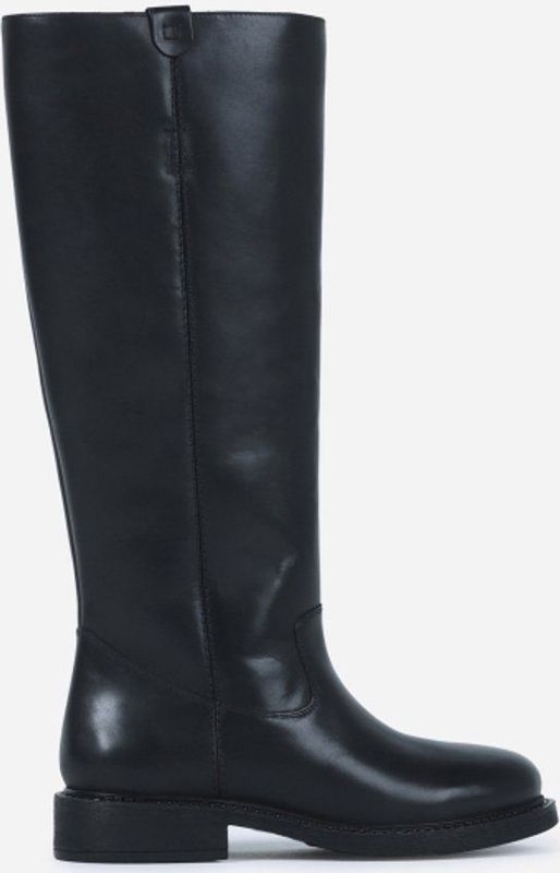 BRONX - Laarzen - Zwart - Glad Leer - Blokhak - Ritssluiting