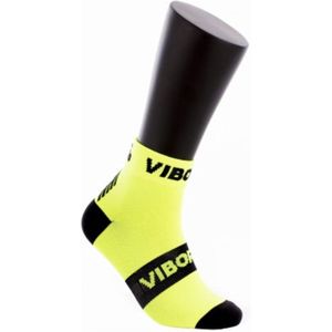 Fluorescent Yellow And Black Vibor-a Kait Ankle Socks