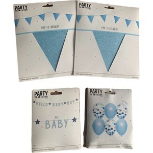 Babyshower | Schattige Babyshower Versiering | Licht blauw | Compleet Versiering Pakket | Leuk als Babyshower Cadeau