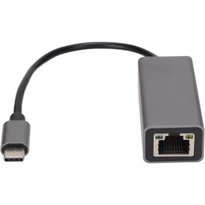 USB C Ethernet-adapter - RJ45 Ethernet LAN-netwerkadapter 100/1000 Mbps-converter voor Pro - Galaxy S9/S8/Note - Grijs .