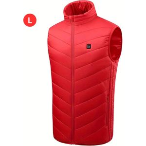 Livano Heated Vest - Verwarmde Bodywarmer - Elektrische Bodywarmer - Jas - Oplaadbaar - Dames - Maat L - Rood