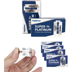 FlyDear Veiligheidsscheermesjes RVS - Super Scherp, Herbruikbaar, Duurzaam - 100 Stuks voor Perfecte Scheerbeurt | ( E5 )