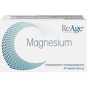 ReAge Magnesium - 60 capsules - Magnesium Tabletten - Magnesium Bisglycinaat - Vermoeidheid, Spieren (spierkrampen) en Zenuwen - Botten - Energie - Slaap - Hoogwaardige Formule met Bisglycinaat- Voor mannen én vrouwen -
