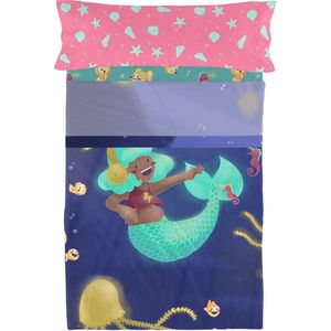 Set beddengoed HappyFriday Mr Fox Happy Mermaid Multicolour Bed van 80/90 2 Onderdelen