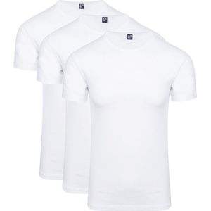 Alan Red Ottawa T-shirt Stretch Wit (3-Pack) - Maat L - Heren - Basic T-shirts