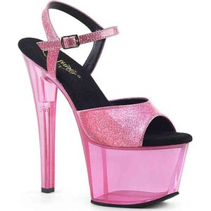 Pleaser - SKY-308N Sandaal met enkelband, Paaldans schoenen - Paaldans schoenen - 45 Shoes - Zwart