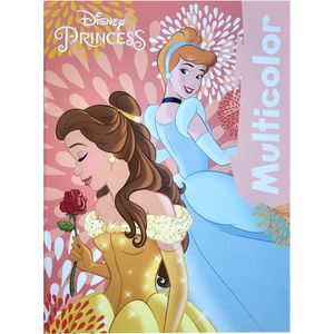 Disney Princess - Multicolor - Prinsessen - kleurboek - Assepoester - Belle - 17 kleurplaten en 17 voorbeelden - creatief - tekenen - verjaardag - cadeau