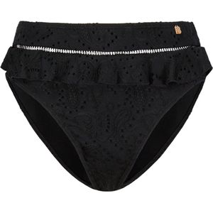 Beachlife Black Embroidery High Waist bikinibroekje - Maat 44