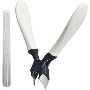 YUBBI Premium Nagelknipper - Nageltang - Pedicure - Teennagels - Vingernagels - Teennagelknipper - Nagelschaar - Zwart Wit