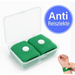 Solco - 2x Anti Misselijkheid Bandjes - Zeeziekte - Reisziekte - Anti Wagenziekte - Polsbandje - Groen