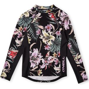 O'Neill - UV Zwemshirt voor meisjes - O'Neill Skins Longsleeve - Zwart - maat 4 (118-126CM)