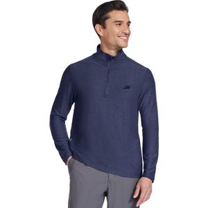 Skechers GoDri All Day 1/4 Zip, Mannen, Marineblauw, Sweatshirt, maat: M