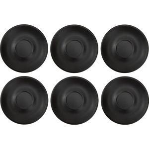 Barista Innovations Nero - Schotel voor koffiekop Regular - Set van 6 - Matt Black