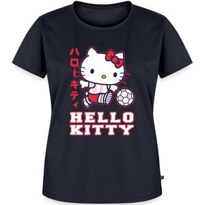 Hello Kitty Speelt Voetbal Premium T Shirt Dames