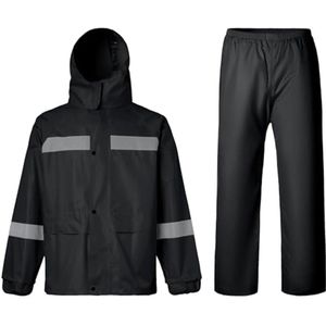 Reflecterend Waterdicht Regenpak voor Heren en Dames - Winddichte Regenjas en Regenbroek voor Fietsen en Buitenactiviteiten