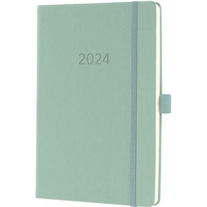 Sigel agenda 2024 - Conceptum - A5 - 2 pagina's / 1 week - mint groen - SI-C2472