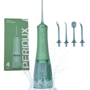 Peridux - Waterflosser - Monddouche - Flosapparaten - Tandsteenverwijderaar - Tongschraper - 4 Opzetstukken - Draadloos en Oplaadbaar