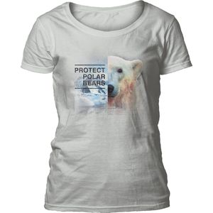 Ladies T-shirt Protect Polar Bear Grey L