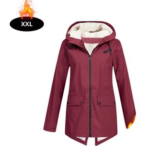 Livano Windjas Dames - Parka - Lente & Herfst - Jas - Volwassen - Windjack - Windbreaker - Outdoor - Bordeauxrood - S