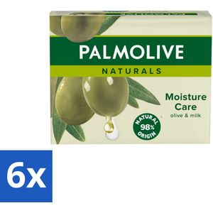 6 x Palmolive Tabletzeep Naturals Olijf Melk 4x 90 gr - Palmolive Zeep - Tabletzeep - Olijf & Melk - Natuurlijke Ingrediënten - Hydraterende Zeep