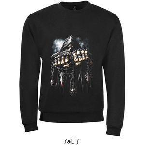 SweatShirt 2-142 Zwart Game over - Zwart, S