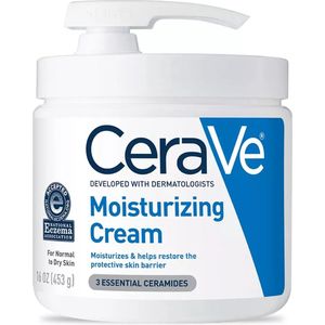 CeraVe Moisturizing Cream Face and Body - hydraterende crème - Droge huid - 453g - Pump