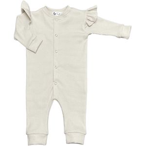 Boxpakje ruffle - Rib Jersey - Natural beige - maat 50/56