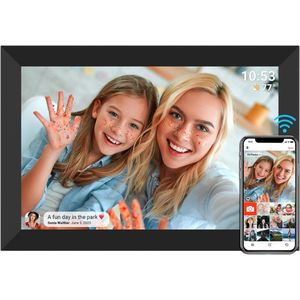 DailySupplies® Digitale Fotolijst met Wifi - Fotolijsten - Frameo App - HD Kwaliteit - Zwart