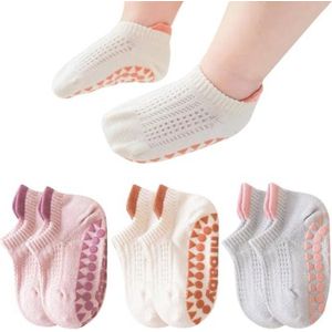 Antislip Peuter Grip Sokken - 3 Paar voor Kinderen van 1-3 Jaar