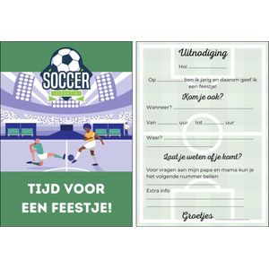 Uitnodiging kinderfeestje | 20 stuks | uitnodigingskaarten | uitnodiging verjaardag | uitnodiging feest | uitnodiging kinderfeestje jongen | uitnodiging kinderfeestje voetbal | uitnodiging feestje