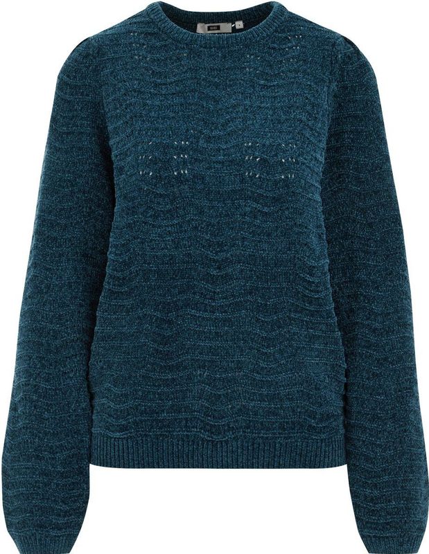 WE Fashion - Trui - Cyaan Blauw - Gebreide Truien