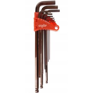 MJW Inbussleutelset HEX Extra Lang S2 - 9 Delig