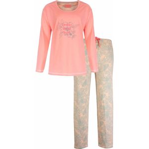Irresistible Dames Pyjama - Palmprint - 100% Katoen - Roze - Maat S