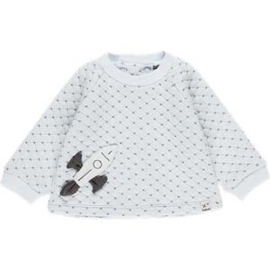 Boboli Double Face Sweatshirt Wit,Blauw 0 Months Meisjes