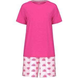 Calida Spring Nights Pyjama korte broek - 263 Pink/Fuchsia - maat 48/50 (48-50) - Dames Volwassenen - 100% katoen- 40196-263-48-50