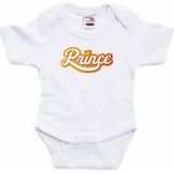 Prince koningsdag romper wit voor babys - koningsdag rompertje / kleding / outfit 56