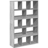 vidaXL - Boekenkast - 100x33x156,5 - cm - bewerkt - hout - grijs - sonoma - eikenkleur