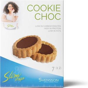 Svensson | Cookie Choc Slimshape | 14 x 16 gram | Koolhydraatarm Koekje | Afslanken zonder hongergevoel!