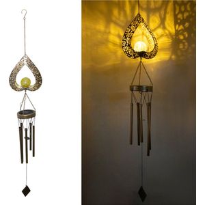 Tuinlamp windgong - Windorgel - Solar tuinverlichting - Hanglamp hart - Solar buitenlamp - Buitenverlichting zonne energie - Buitenlamp zonne energie - Tuinverlichting op zonne energie - Kerstverlichting - Kerstcadeau